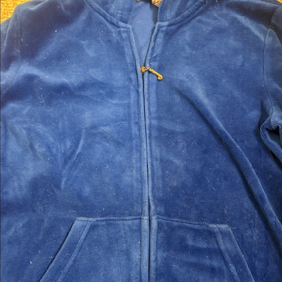 Y2K STYLE | Juicy Couture | Zip Up Velour Hoodie Size Medium - Picture 5 of 8